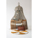Baumwoll-Baldachin „Blue Brown Stripe“