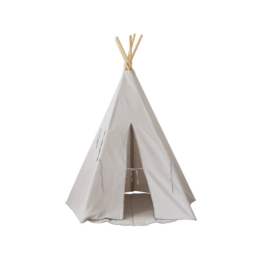 Tipi-Zelt aus Leinen „Pigeon Grey“