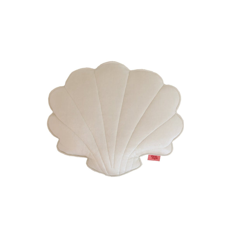 Samt-Muschelkissen „White Pearl“