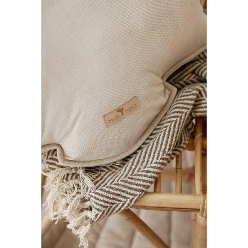 Samt-Muschelkissen „Creme“