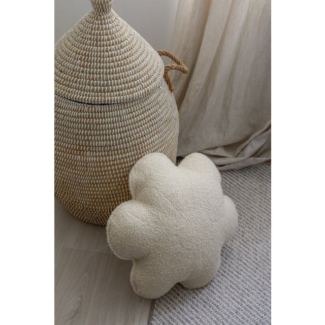 Bouclé-Blumenkissen „Teddy“