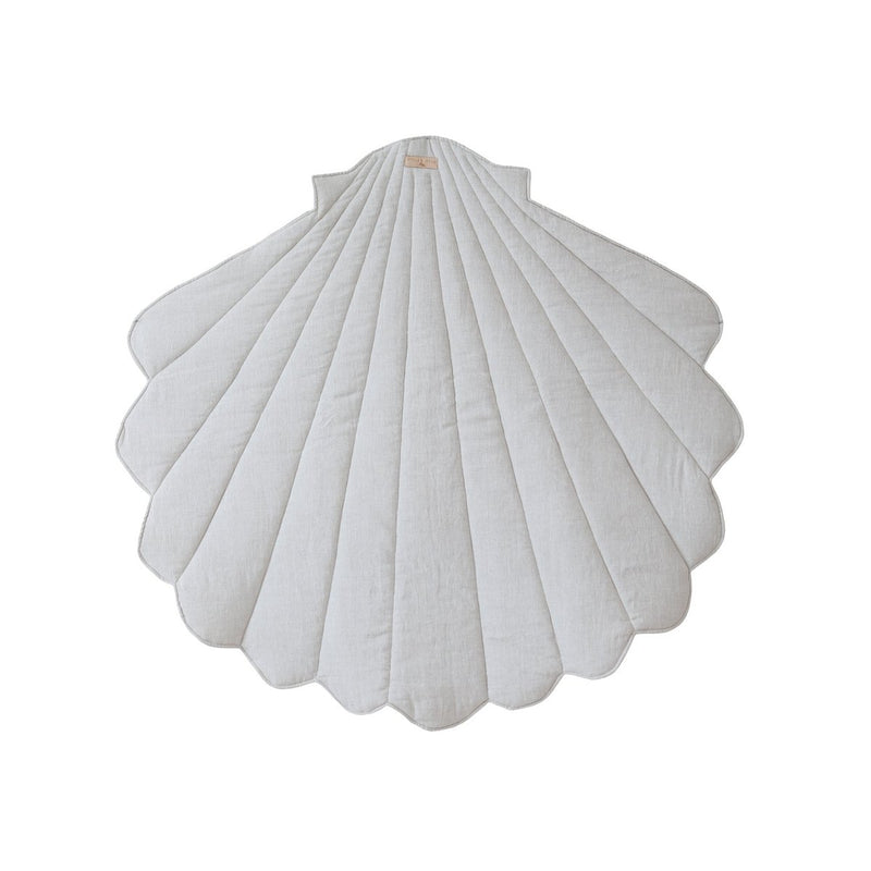 Leinen-Muschelspielmatte „Sand“
