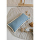 Denim-Nackenrolle mit Fransen „Light Blue“