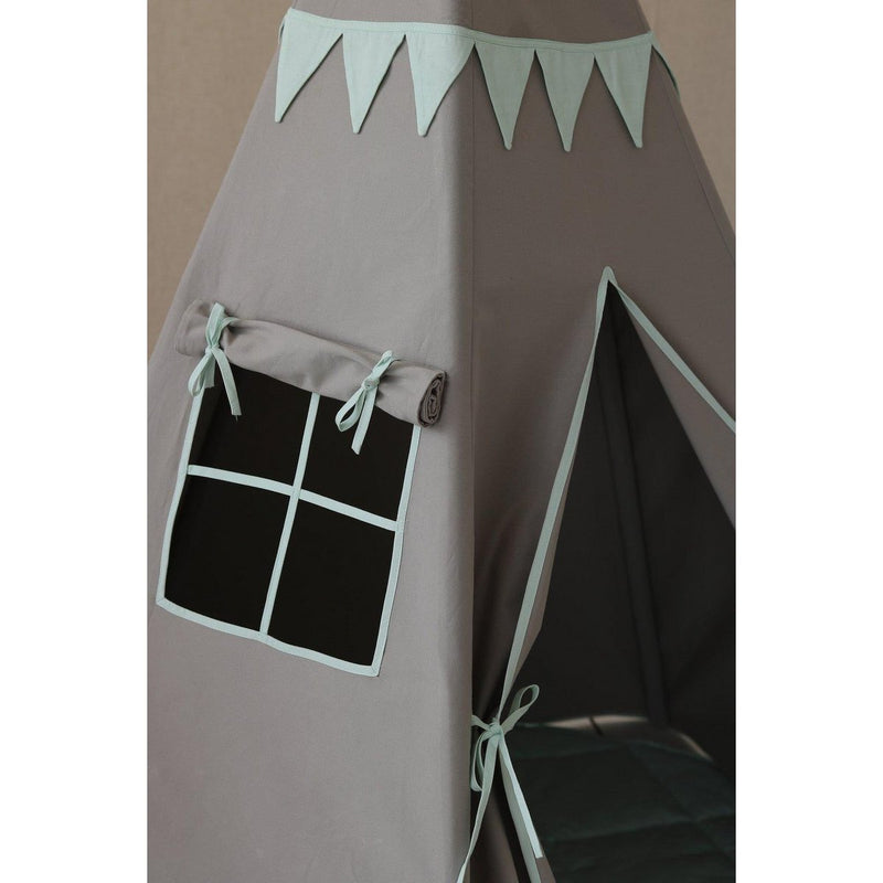Tipi-Set „Mint Love“ mit Girlande & Spielmatte
