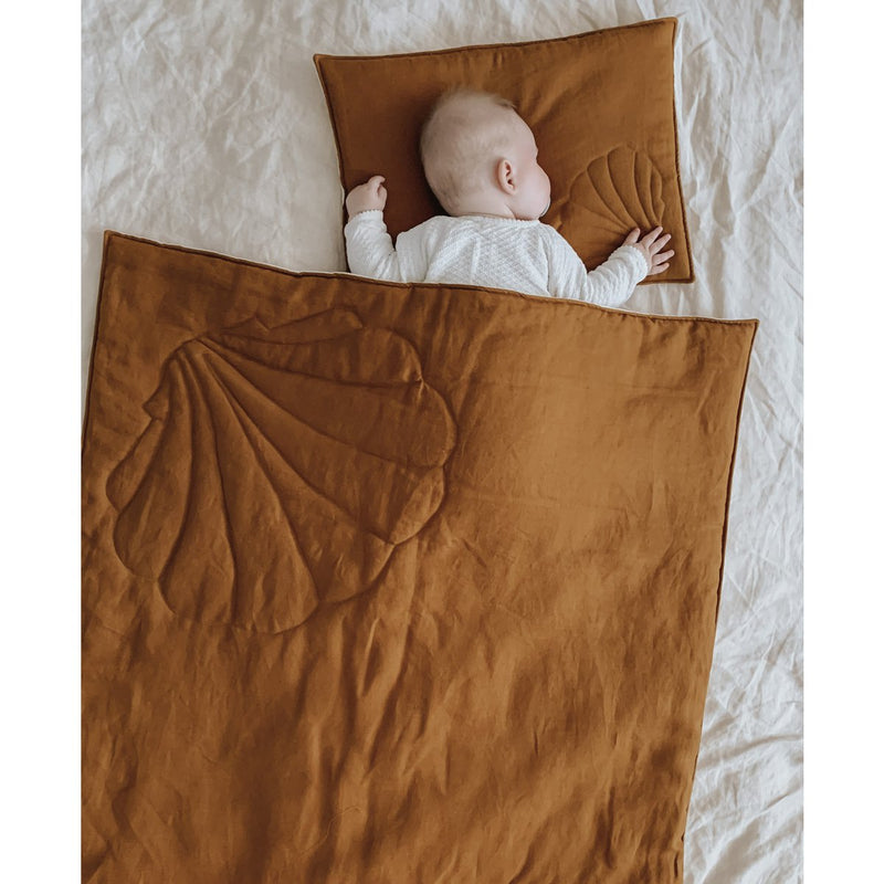 Leinen-Bettset „Caramel Shell“ – Large