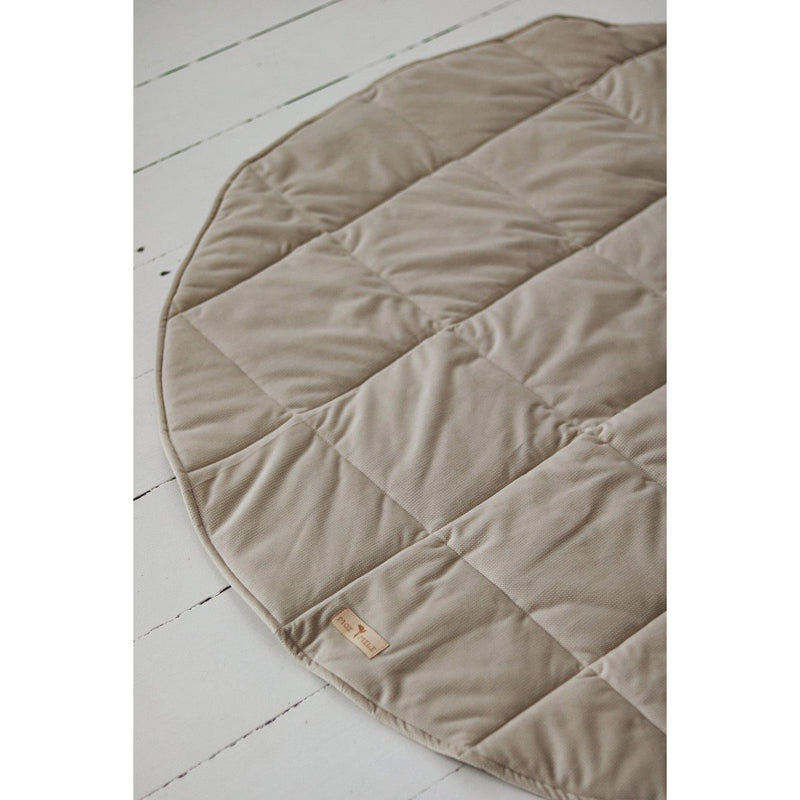 Runde Samt-Spielmatte „Soft Beige“