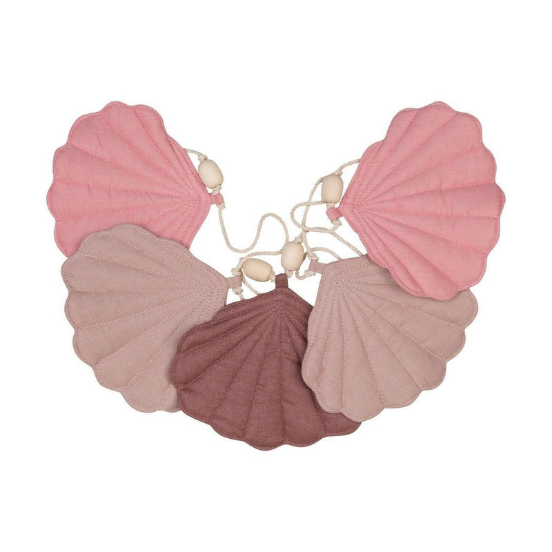 Leinen-Muschelgirlande „Blush“