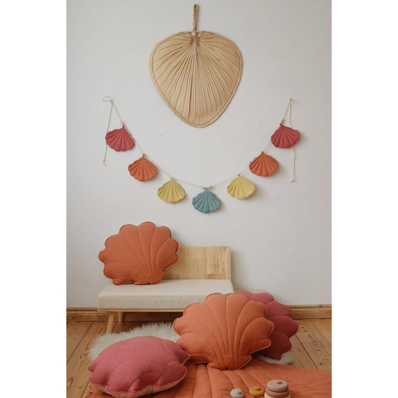 Moi Mili Muschelkissen aus Leinen „Papaya“ – Produktfoto 4