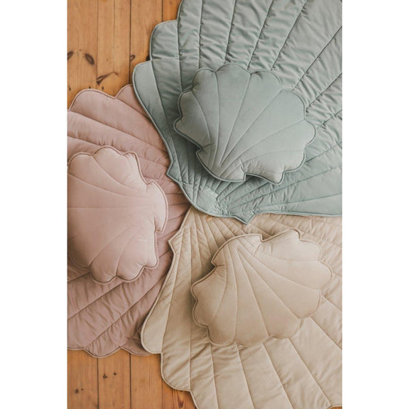 Moi Mili Samt-Muschelkissen „Powder Mint“ – Produktfoto 4