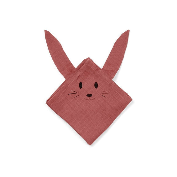 Kuscheltücher „Bjørk Hase“ – 2er-Set, Mahagoni von Nuuroo