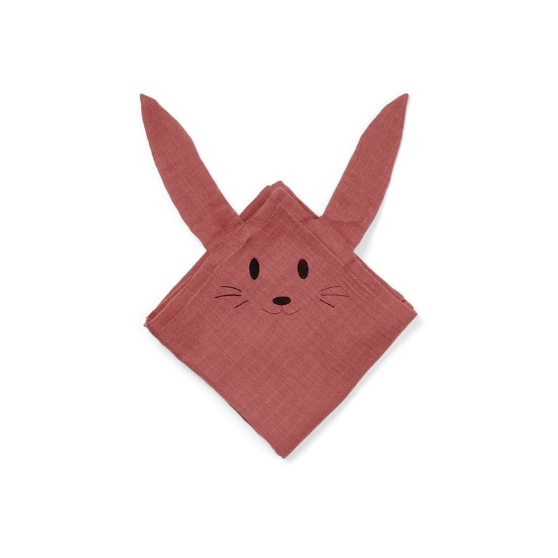 Kuscheltücher „Bjørk Hase“ – 2er-Set, Mahagoni von Nuuroo