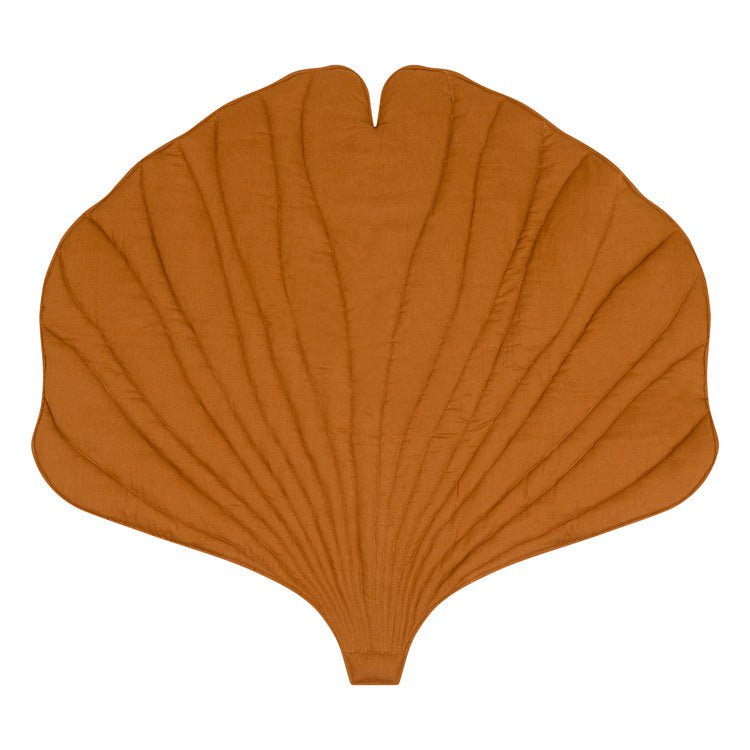Leinen-Ginkgomatte „Caramel Ginkgo“