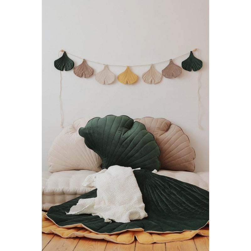 Samt-Ginkgokissen „Forest Green“