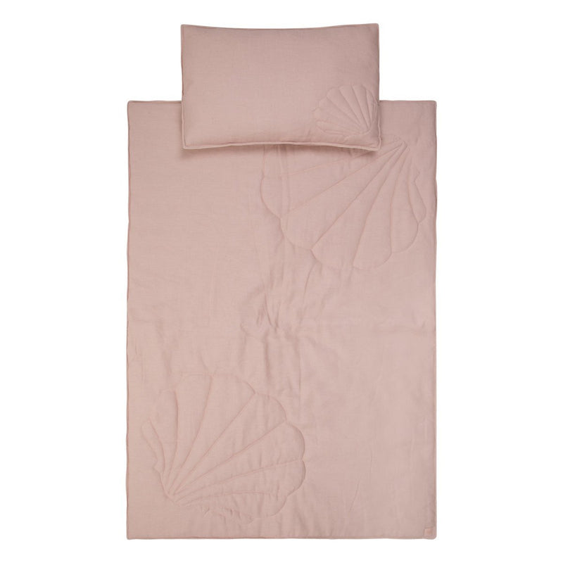 Leinen-Bettset „Shell Powder Rose“ – Large