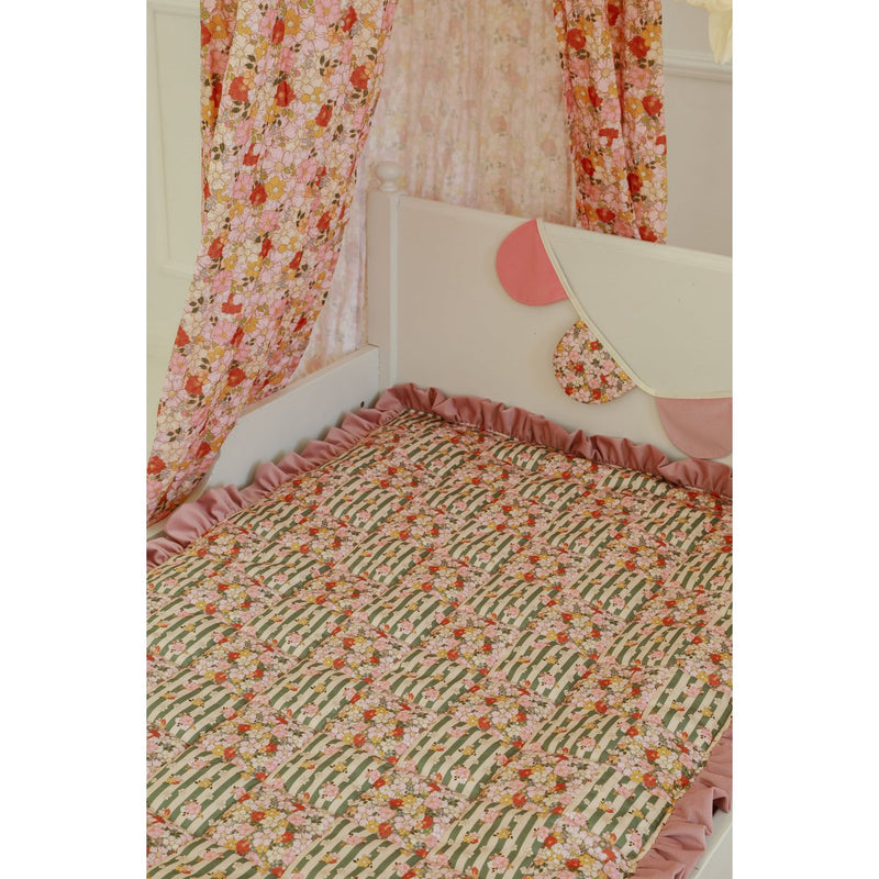 Tipi-Set „Wildblumen“ mit Blatt-Spielmatte „Powder Pink“