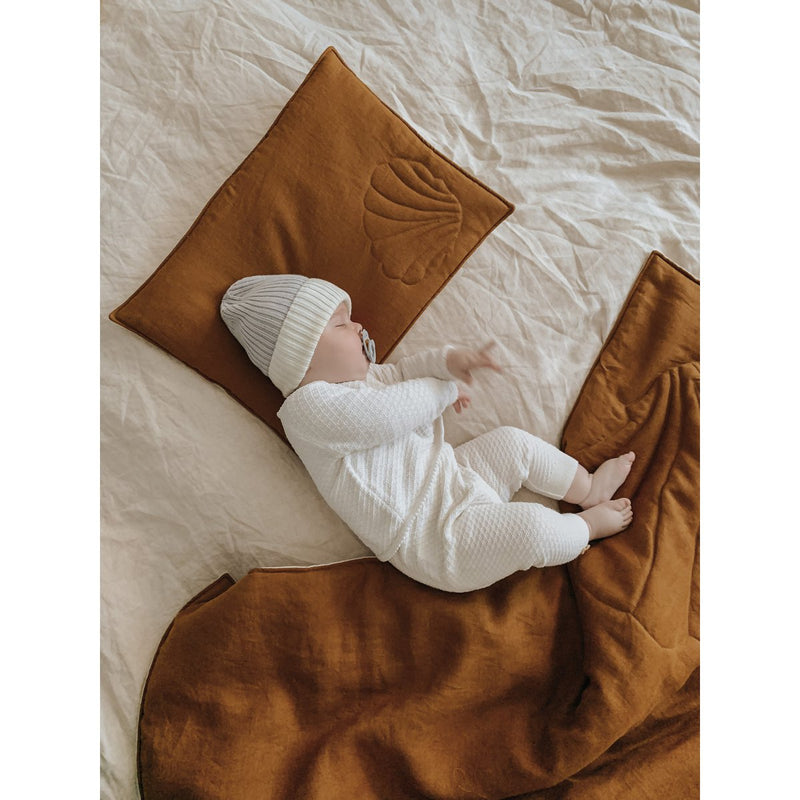 Leinen-Bettset „Caramel Shell“ – Large