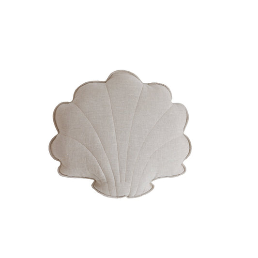 Moi Mili Leinen-Muschelkissen „Desert Sand“ – Produktfoto 2