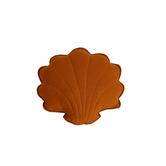 Moi Mili Muschelkissen aus Leinen „Caramel“ – Produktfoto 2