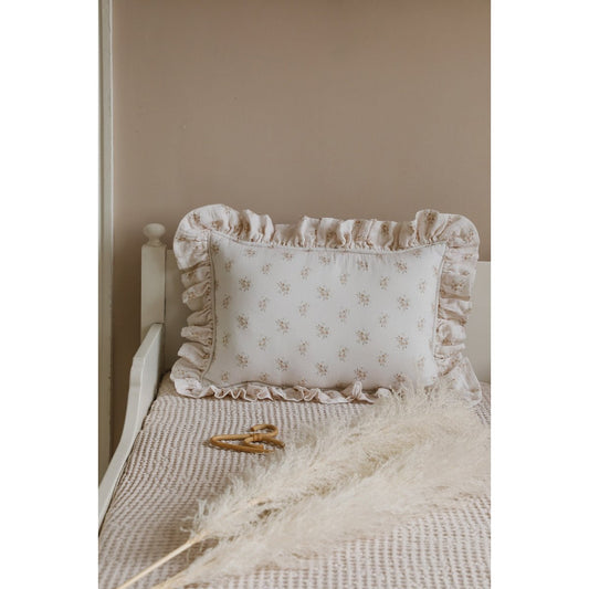 Moi Mili Musselin-Kissen mit Rüschen „Boho Flowers“ – Produktfoto 2