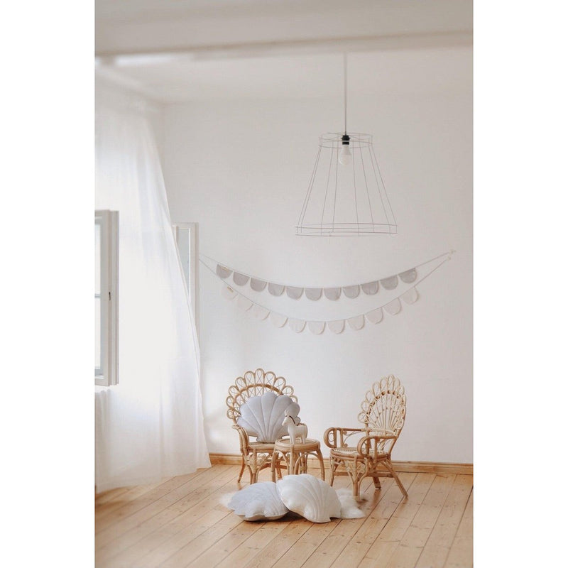 Samt-Muschelkissen „White Pearl“