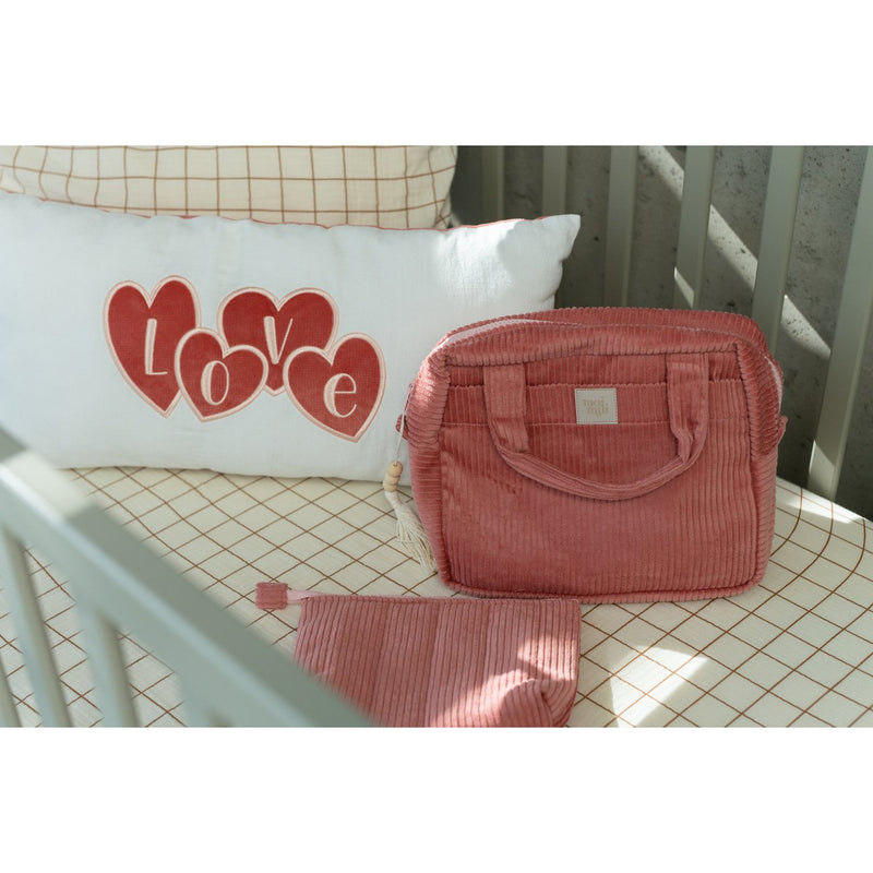 Cord-Kosmetiktaschen-Set „Coral“