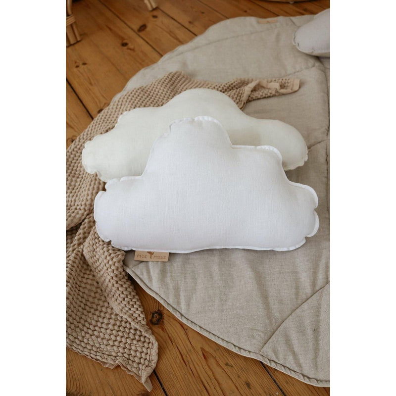 Wolkenkissen aus Leinen „Weiß“
