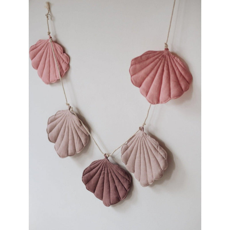 Leinen-Muschelgirlande „Blush“