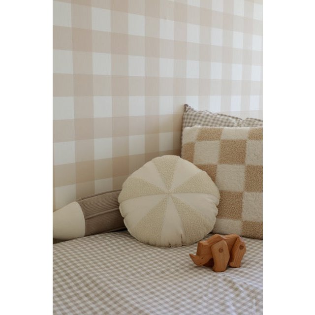 Bouclé-Patchworkkissen „White Lamb“