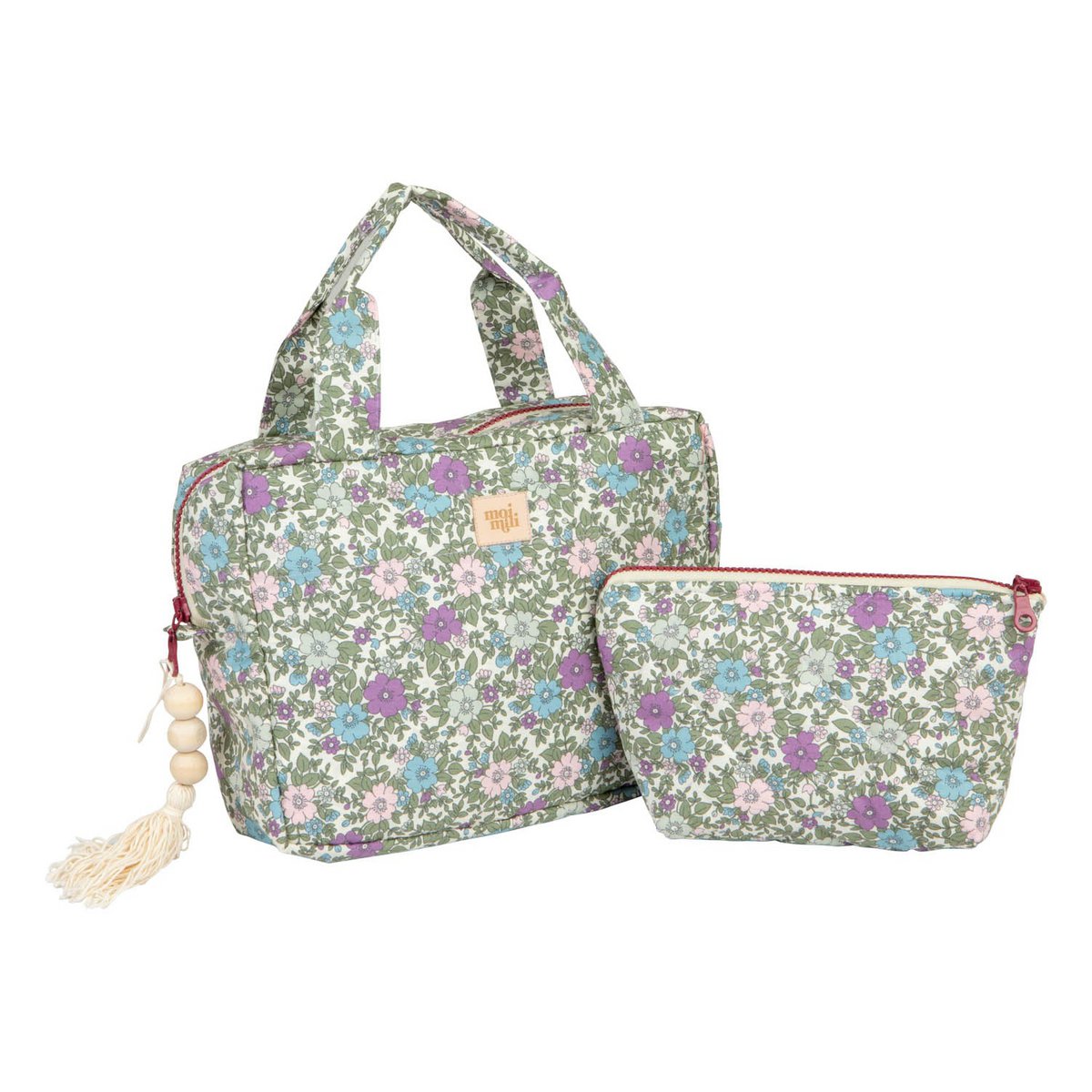 Kosmetiktaschen-Set „Pastel Meadow“ – 2-teilig