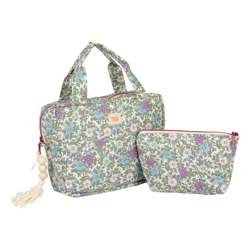Kosmetiktaschen-Set „Pastel Meadow“ – 2-teilig