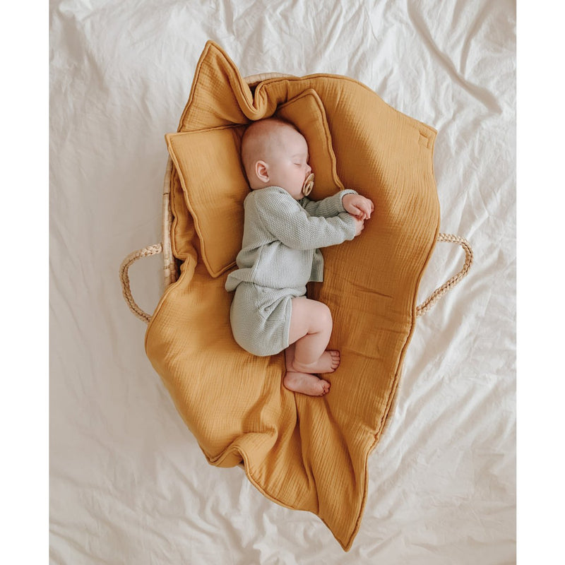 Musselin-Kinderdecken-Set „Ocker“