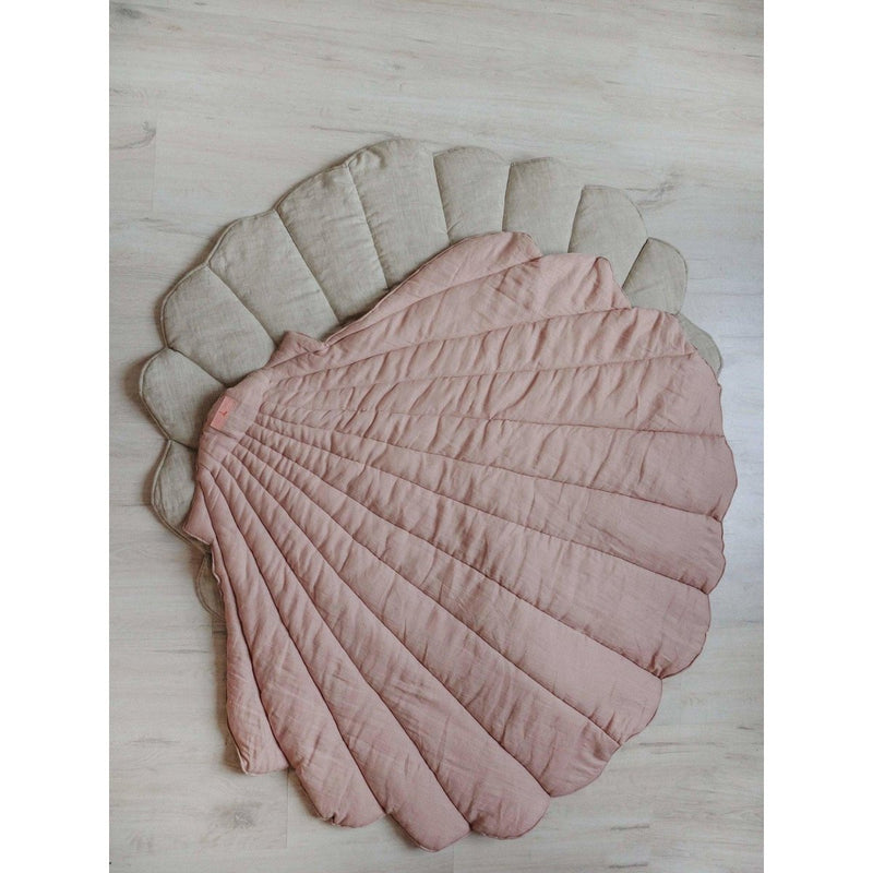 Leinen-Muschelmatte „Powder Pink“