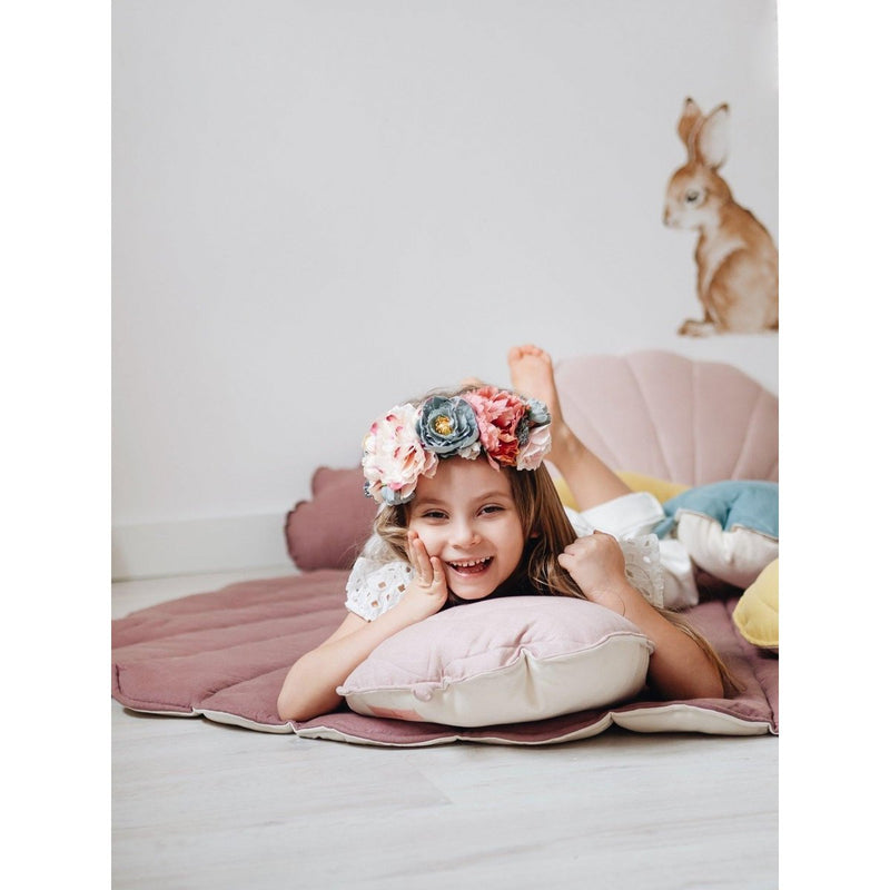 Leinen-Muschelkissen „Powder Rose“