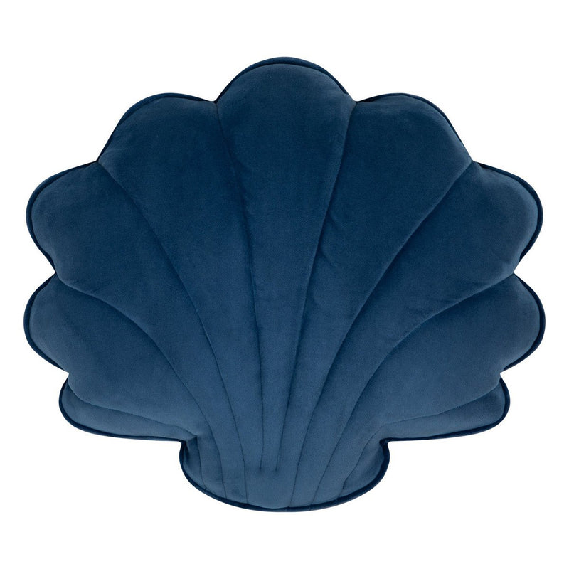 Samt-Muschelkissen „Sapphire Blue“