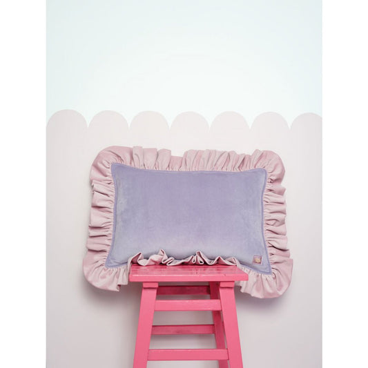 Moi Mili Samt-Kissen „Violet Lemonade“ mit Rüschen – Produktfoto 2