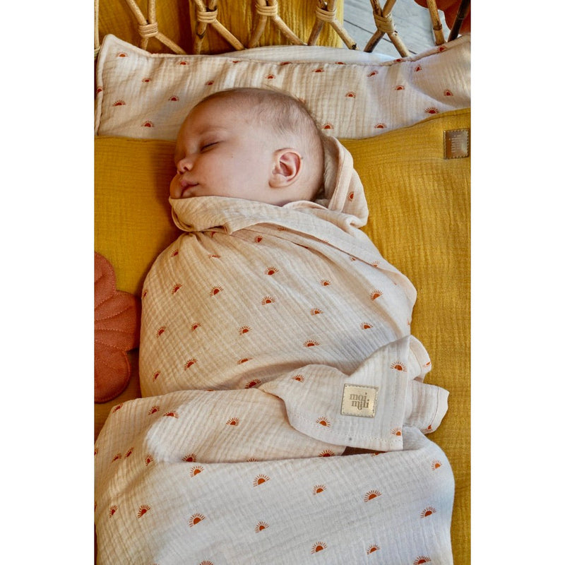 Musselin-Kinderdecken-Set „Ocker“