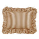 Baumwoll-Rüschenkissen „Olive Stripe“