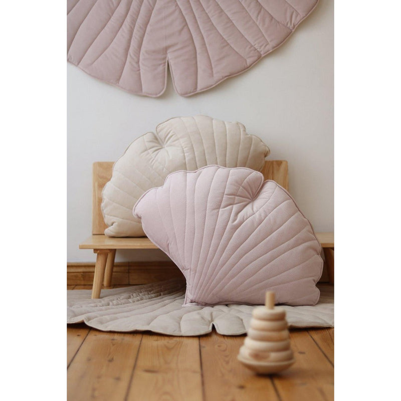 Samt-Ginkgokissen „Powder Rose“