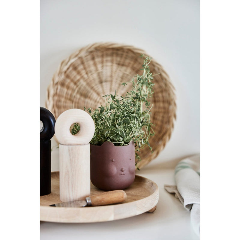 Inka Holztablett – rund – groß – Natur – Ø30 × H4,7 cm von OYOY Living Design