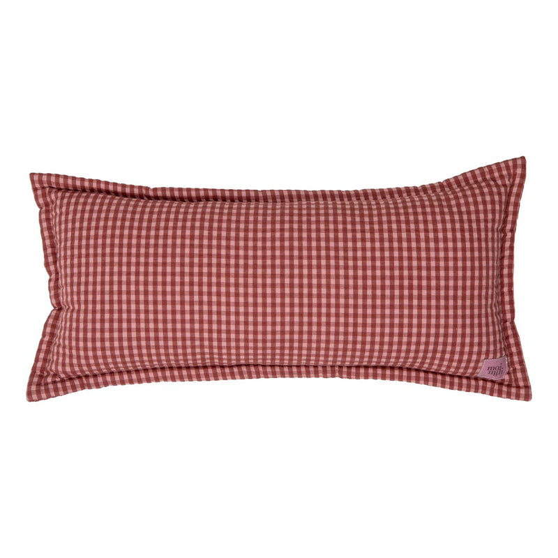 Baumwoll-Nackenkissen „Raspberry Pink Check“
