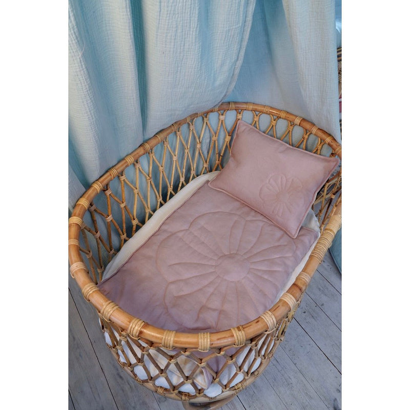 Leinen-Bettset „Bloom Powder Rose“
