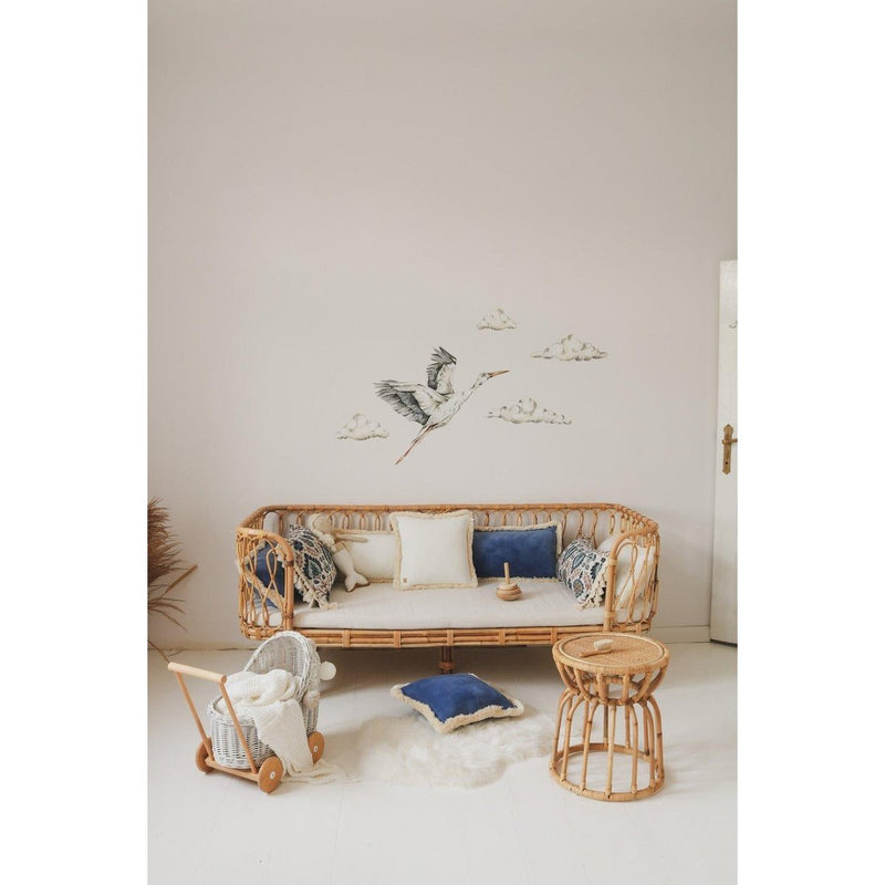 Samtkissen „Ivory“ mit Fransen – 40 × 40 cm