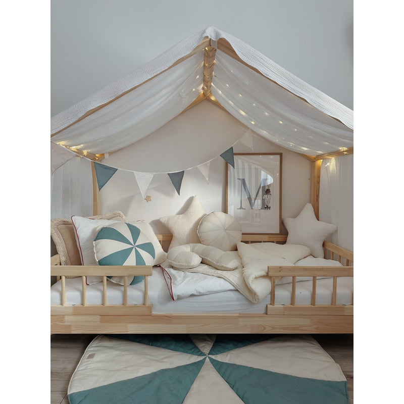 Patchwork-Lollipop-Kissen „White Lamb“