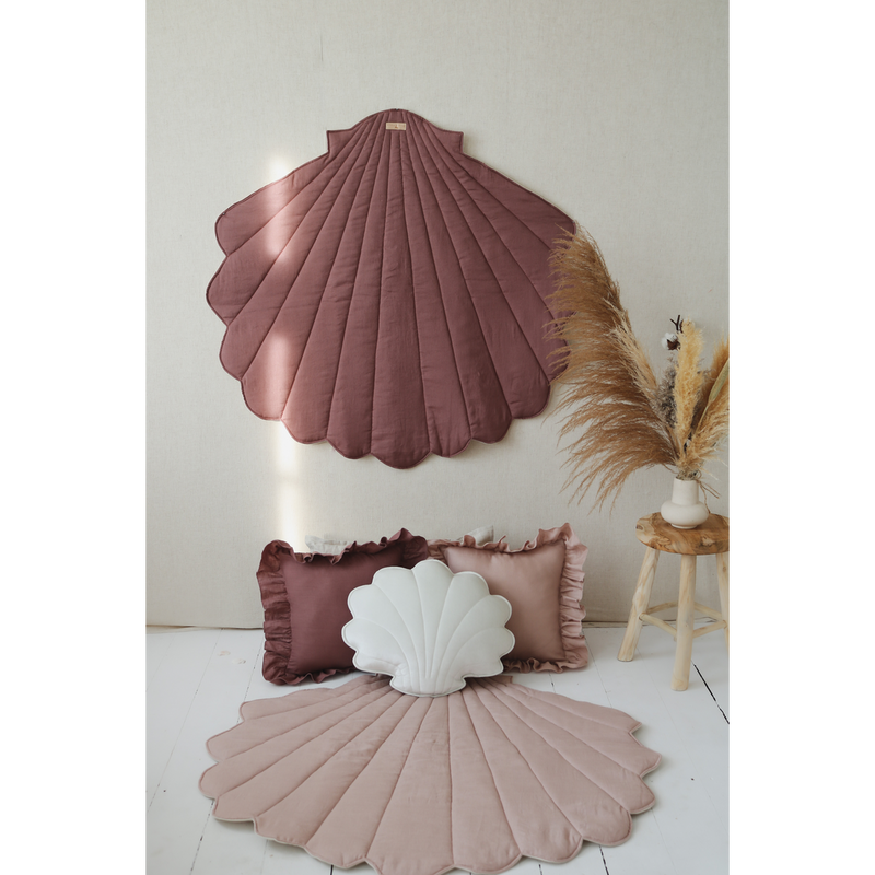 Leinen-Muschelmatte „Marsala“