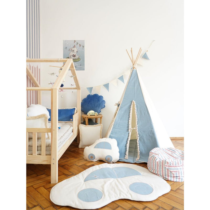 Stoff-Wimpelgirlande „Soft Denim“