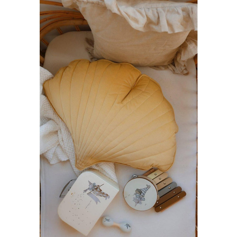 Samt-Ginkgokissen „Honey Ginkgo“