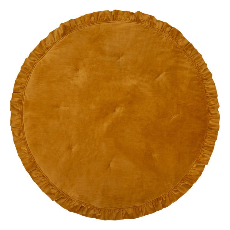 Samt-Spielmatte „Golden Mustard“ mit Rüschen