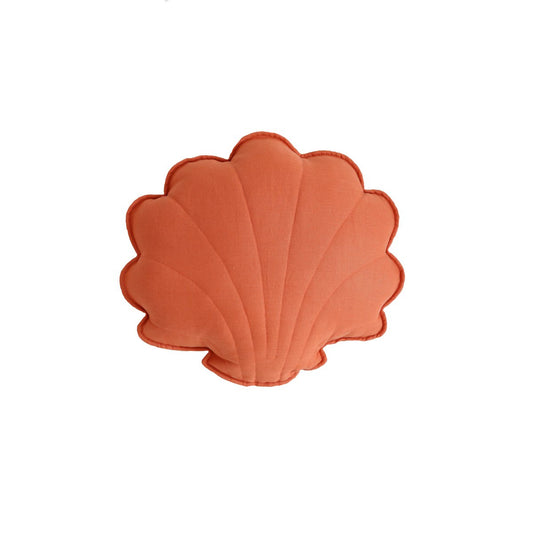 Moi Mili Muschelkissen aus Leinen „Papaya“ – Produktfoto 2