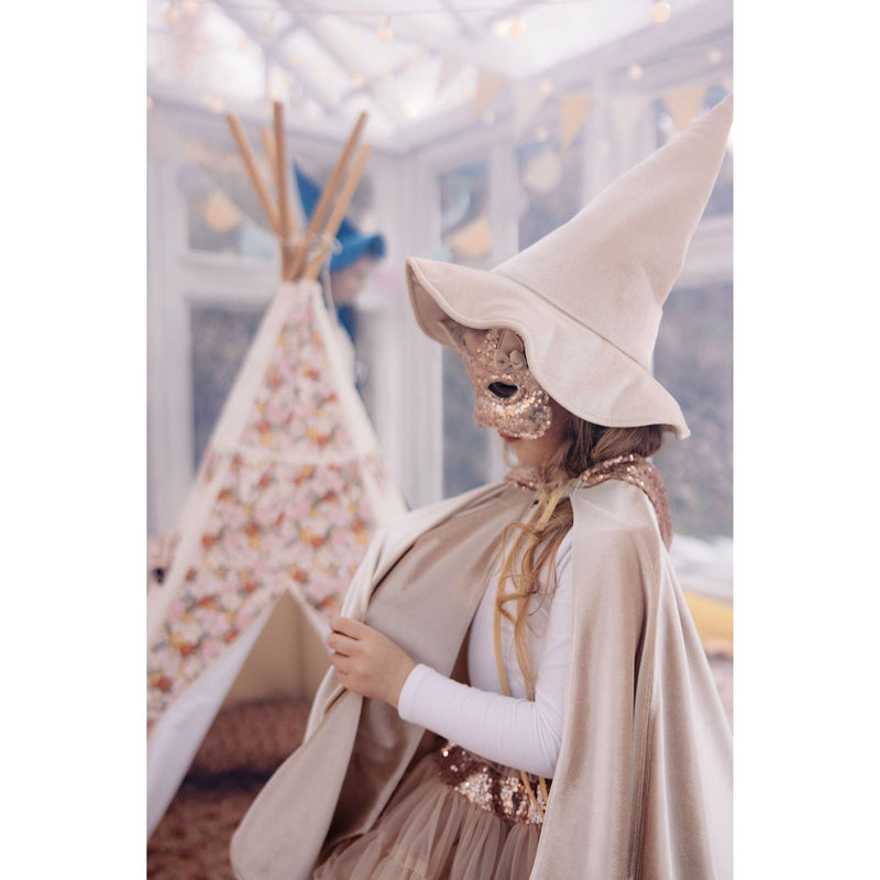 Samt-Katzenmaske „Champagne Rose“