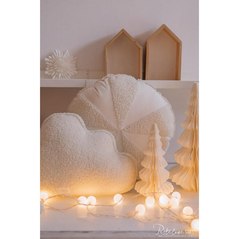 Bouclé-Wolkenkissen „White Teddy“